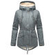 Marikoo Manolya Damen Parka Winterjacke mit Teddyfell Stormy Blue Größe XXL - Gr. 44