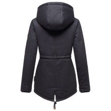 Marikoo Manolya Damen Parka Winterjacke mit Teddyfell Navy - Schwarz Größe XL - Gr. 42