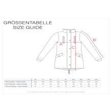 Marikoo Manolya Damen Parka Winterjacke mit Teddyfell Navy - Schwarz Größe XL - Gr. 42