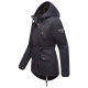 Marikoo Manolya Damen Parka Winterjacke mit Teddyfell Navy - Schwarz Größe XL - Gr. 42