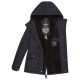 Marikoo Manolya Damen Parka Winterjacke mit Teddyfell Navy - Schwarz Größe XL - Gr. 42
