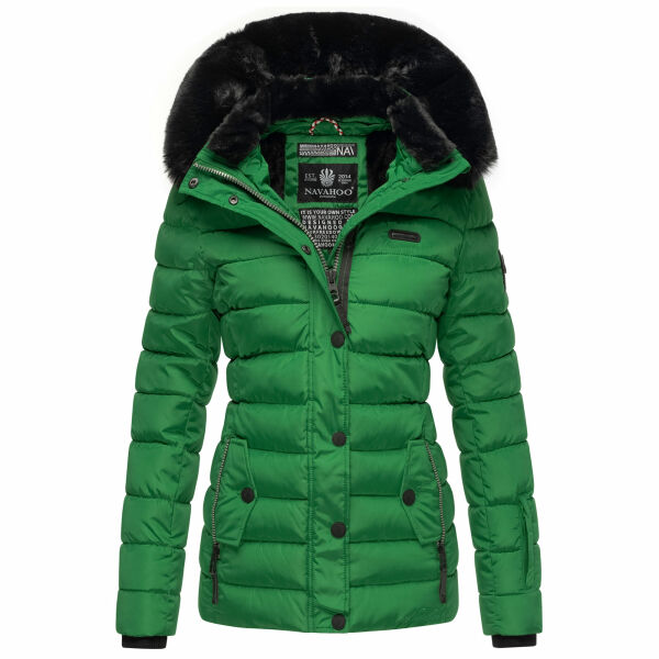 Navahoo Milianaa winter jacket quilted jacket lined hood faux fur  Größe S - Gr. 36