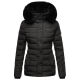 Navahoo Milianaa winter jacket quilted jacket lined hood faux fur Schwarz