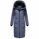 Marikoo Nadaree lange Damen Winter Steppjacke Blue Violet Größe XS - Gr. 34