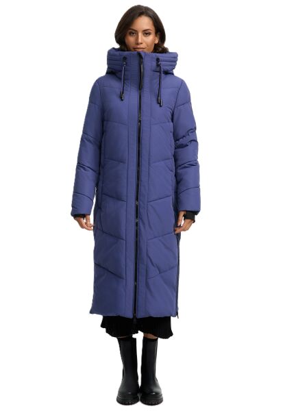 Marikoo Nadaree lange Damen Winter Steppjacke Blue Violet Größe XL - Gr. 42