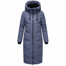Marikoo Nadaree lange Damen Winter Steppjacke Blue Violet Größe XL - Gr. 42