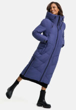 Marikoo Nadaree lange Damen Winter Steppjacke Blue Violet Gr&ouml;&szlig;e XXL - Gr. 44