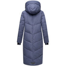 Marikoo Nadaree lange Damen Winter Steppjacke Blue Violet Gr&ouml;&szlig;e XXL - Gr. 44