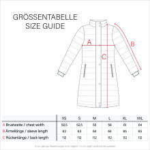 Marikoo Nadaree lange Damen Winter Steppjacke Blue Violet Gr&ouml;&szlig;e XXL - Gr. 44