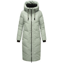 Marikoo Nadaree lange Damen Winter Steppjacke Smokey Mint Gr&ouml;&szlig;e M - Gr. 38