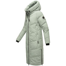 Marikoo Nadaree lange Damen Winter Steppjacke Smokey Mint Gr&ouml;&szlig;e M - Gr. 38