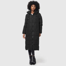 Marikoo Nadeshikoo Damen lange Winter Steppjacke Schwarz Gr&ouml;&szlig;e XXXL - Gr. 46