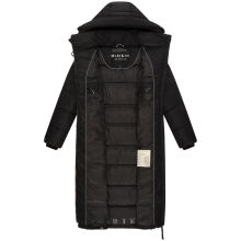 Marikoo Nadeshikoo Damen lange Winter Steppjacke Schwarz Gr&ouml;&szlig;e XXXL - Gr. 46