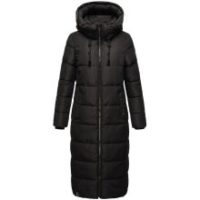 Marikoo Nadeshikoo Damen lange Winter Steppjacke Schwarz Gr&ouml;&szlig;e XXXL - Gr. 46