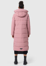 Marikoo Nadeshikoo Damen lange Winter Steppjacke Schwarz Größe XXXXL - Gr. 48