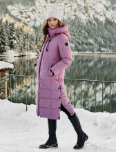 Marikoo Nadeshikoo Damen lange Winter Steppjacke Anthrazit Gr&ouml;&szlig;e XXXXXL - Gr. 50
