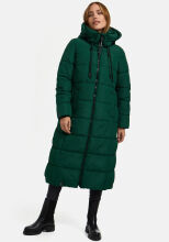 Marikoo Nadeshikoo Damen lange Winter Steppjacke Evergreen Größe M - Gr. 38