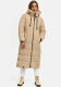 Marikoo Nadeshikoo Damen lange Winter Steppjacke Beige Größe XS - Gr. 34