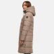 Marikoo Natsukoo Damen Winter Steppjacke lang Taupe Grey Größe S - Gr. 36