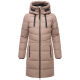 Marikoo Natsukoo Damen Winter Steppjacke lang Taupe Grey Größe S - Gr. 36