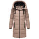 Marikoo Natsukoo Damen Winter Steppjacke lang Taupe Grey Größe M - Gr. 38