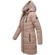 Marikoo Natsukoo Damen Winter Steppjacke lang Taupe Grey Größe M - Gr. 38