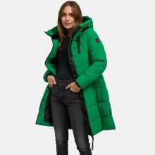 Marikoo Natsukoo Damen Winter Steppjacke lang Smaragd Green Größe XS - Gr. 34