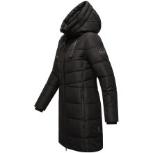 Marikoo Natsukoo Damen Winter Steppjacke lang Schwarz Gr&ouml;&szlig;e XXXL - Gr. 46