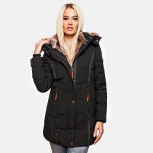 Marikoo Nekoo ladies winterjacket lined with faux fur Schwarz