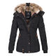 Marikoo Nekoo ladies winterjacket lined with faux fur Schwarz
