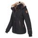Marikoo Nekoo ladies winterjacket lined with faux fur Schwarz