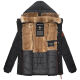 Marikoo Nekoo ladies winterjacket lined with faux fur Schwarz