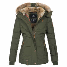 Marikoo Nekoo ladies winterjacket lined with faux fur Olive