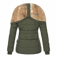 Marikoo Nekoo ladies winterjacket lined with faux fur Olive
