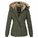 Marikoo Nekoo ladies winterjacket lined with faux fur Olive