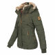 Marikoo Nekoo ladies winterjacket lined with faux fur Olive