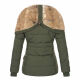 Marikoo Nekoo ladies winterjacket lined with faux fur Olive