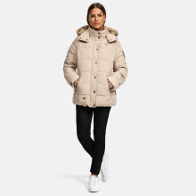Marikoo Nekoo ladies winterjacket lined with faux fur Taupe