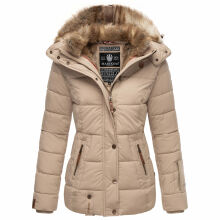 Marikoo Nekoo ladies winterjacket lined with faux fur Taupe