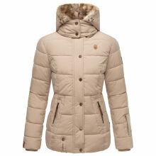 Marikoo Nekoo ladies winterjacket lined with faux fur Taupe