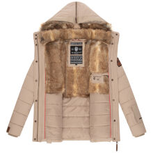 Marikoo Nekoo ladies winterjacket lined with faux fur Taupe
