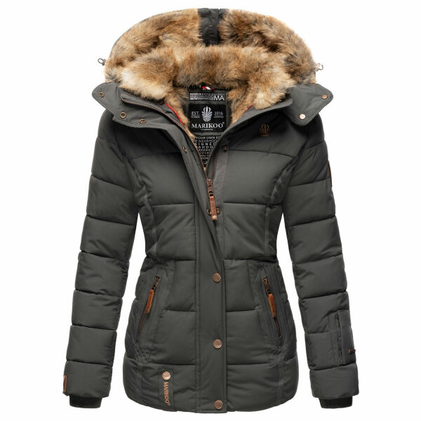 Marikoo Nekoo ladies winterjacket lined with faux fur Anthrazit