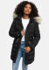 Navahoo Paula Ladies Winter Jacket Coat Parka Warm Lined Winterjacket B383 Schwarz