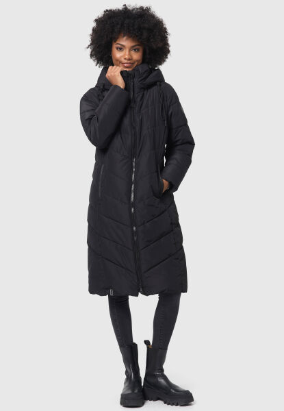 Navahoo Sahnekatzi XIV ladies winter coat Schwarz