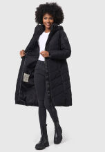 Navahoo Sahnekatzi XIV ladies winter coat Schwarz
