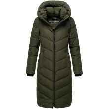 Navahoo Sahnekatzi Damen lange Winter Steppjacke Dark Olive Gr&ouml;&szlig;e XXXL - Gr. 46