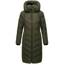 Navahoo Sahnekatzi Damen lange Winter Steppjacke Dark Olive Gr&ouml;&szlig;e XXXL - Gr. 46