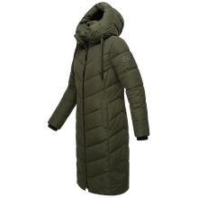 Navahoo Sahnekatzi Damen lange Winter Steppjacke Dark Olive Gr&ouml;&szlig;e XXXL - Gr. 46