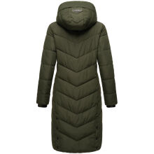 Navahoo Sahnekatzi Damen lange Winter Steppjacke Dark Olive Gr&ouml;&szlig;e XXXL - Gr. 46