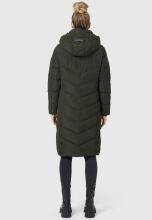 Navahoo Sahnekatzi Damen lange Winter Steppjacke Dark Olive Größe XXXXL - Gr. 48